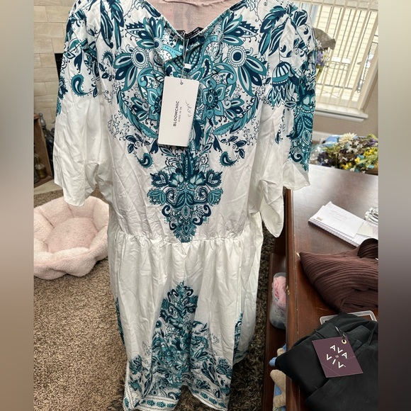 NWT-BEAUTIFUL BloomChic Boho Dress w/ liner. Size: Plus 22-24 - Picture 11 of 16